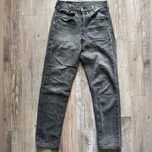 Levi’s 501 high waisted gray washed mom jeans